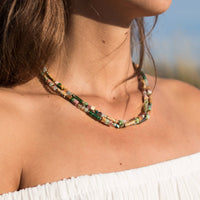 Chic Bohemian Necklace in Natural Stones 2
