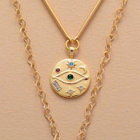 Double Row Necklace "Protective Heart" in Tiger's Eye 5