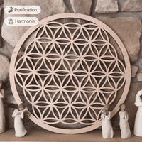 Flower of Life "Symbol of Harmony" in Natural Wood 3