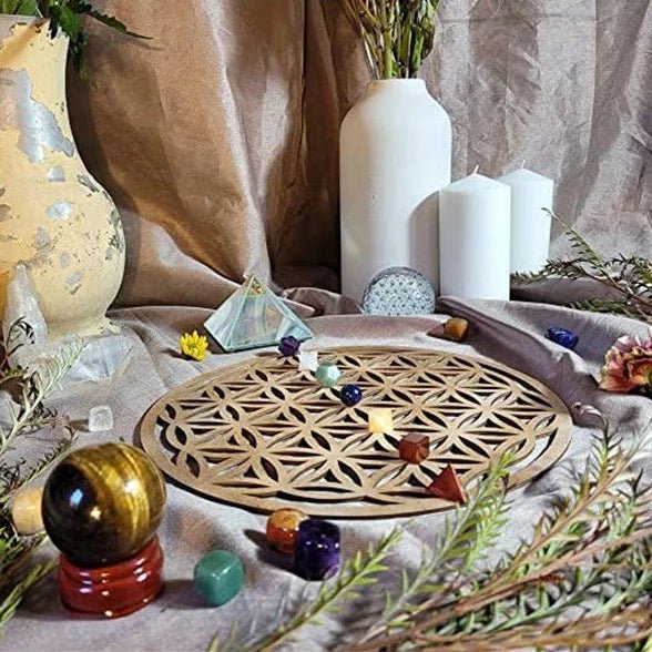 Flower of Life "Symbol of Harmony" in Natural Wood