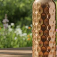 Special Edition Diamond-Cut Honeycomb Copper Water Bottle | Textured Anti-Slip Grip 2