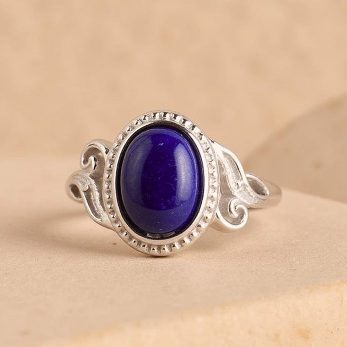 Verstellbarer Ring „Himmlische Harmonie“ aus Lapislazuli