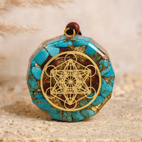 Metatron Orgone Pendant in Turquoise 3