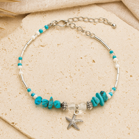 Turquoise Starfish Ankle Bracelet 5