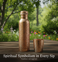 Special Edition Mandala Engraved Copper Water Bottle | Spiritual Wellness & Meditation Design 2