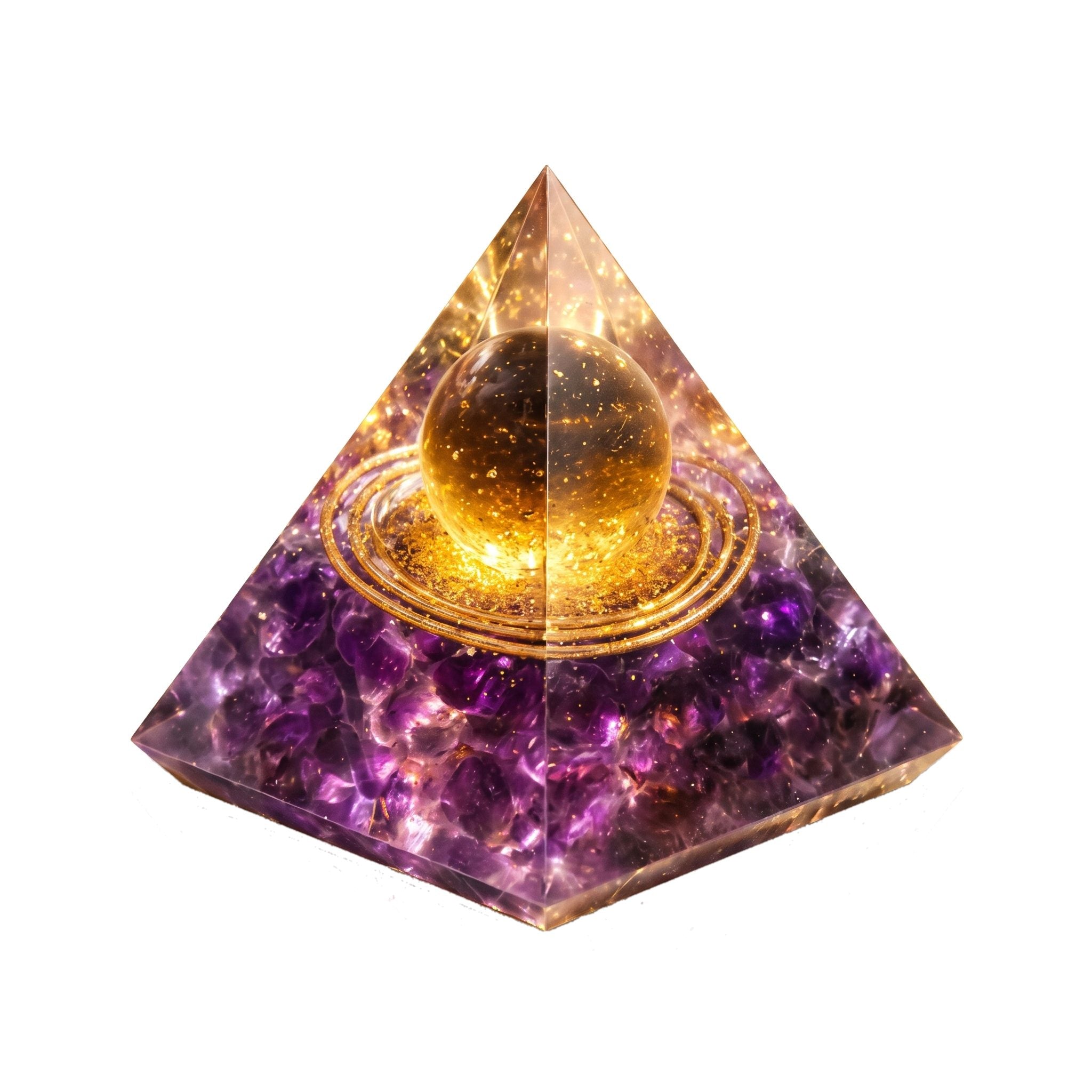 Orgonite "Letting Go" in Amethyst & Smoky Quartz
