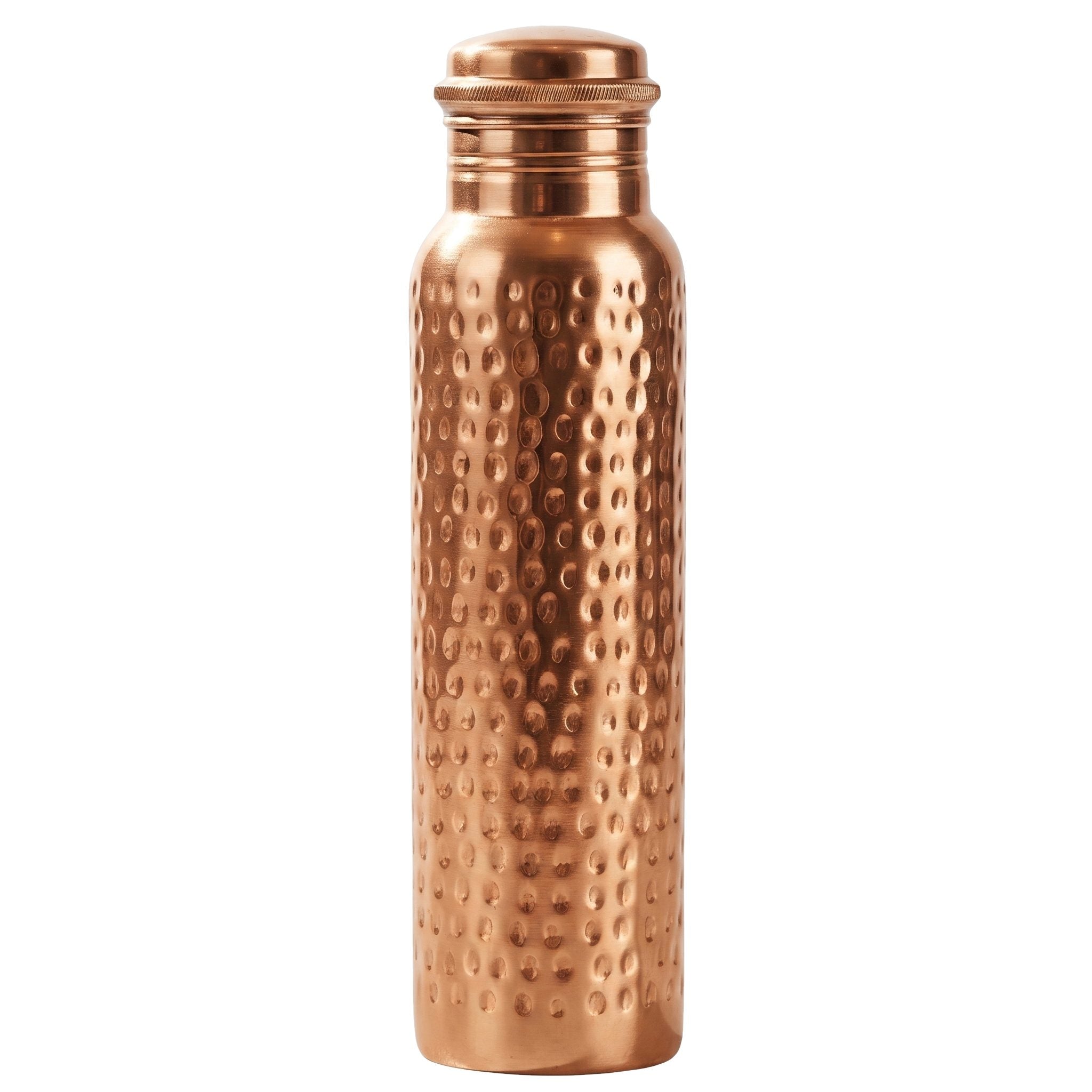Certified Ayurveda Pure Copper Water Bottles - V2 Hand-Hammered Edition