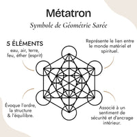 Orgonite Pendant "Metatron Cube" in Obsidian & Garnet 7