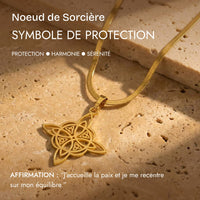 "Eternal Protection" Pendant - Witch's Knot, Flat Chain 3