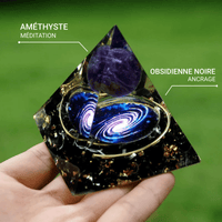 Orgonite "Galaxy" in Amethyst & Black Obsidian 3