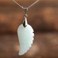 "Angel Wing" Pendant in Natural Stone 12