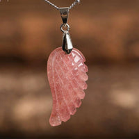 "Angel Wing" Pendant in Natural Stone 10