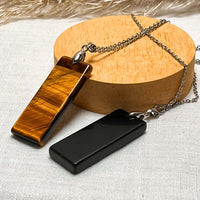 "Elegance & Power" Pendant in Tiger's Eye or Black Obsidian 7