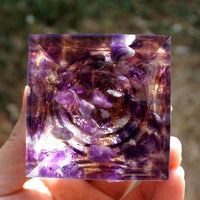 Orgonite "Letting Go" in Amethyst & Smoky Quartz 4