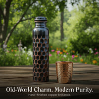 Special Edition Antique Black Diamond-Cut Copper Water Bottle | Vintage Heritage Collection TAMRA EST1956 3