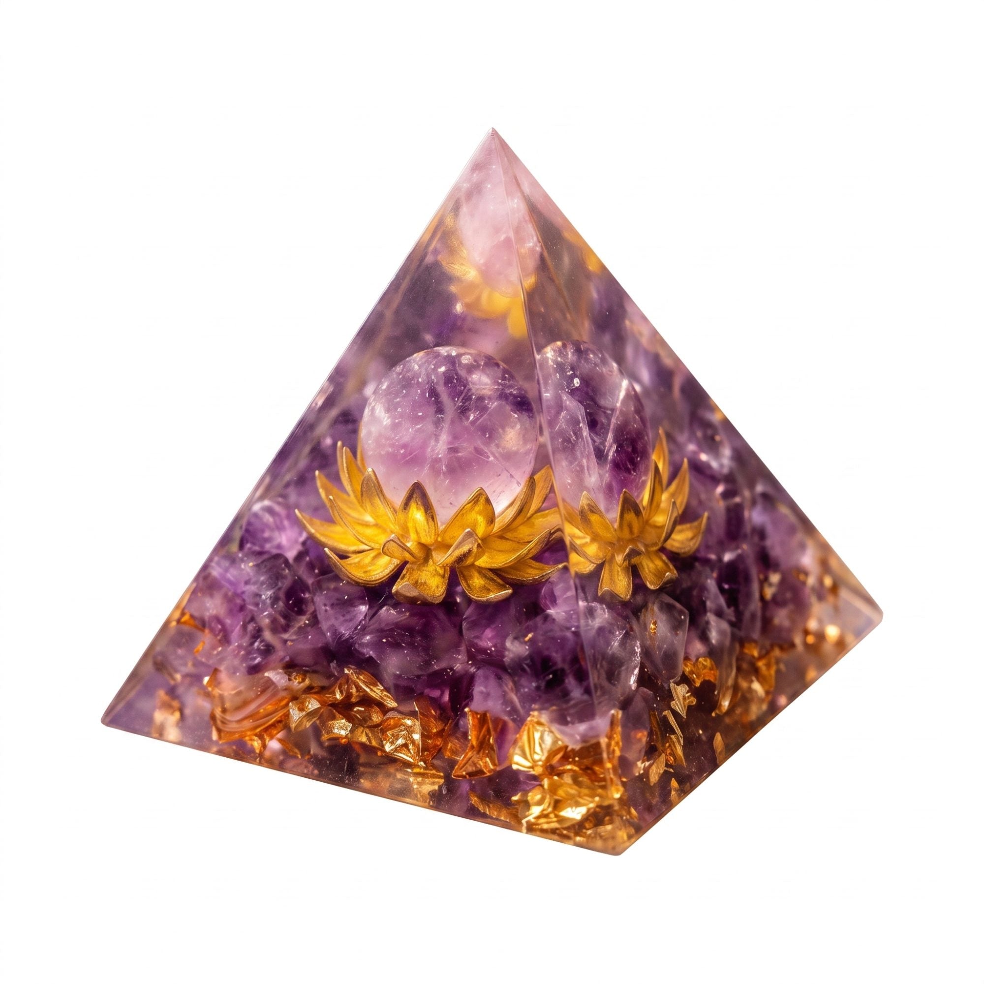 Orgonite "Divine Lotus" in Amethyst